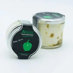 Crema de Queso Artesana  con Queso Manchego & Pimiento Verde
