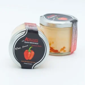 Crema de Queso Artesana  con Queso Manchego & Pimiento Rojo